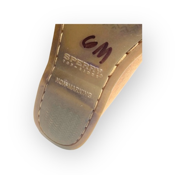 Sperry Top-Sider ™® ✌︎︎ Gold Eyelet Leather Boat Shoes ✌︎︎ 2 Tone Brown ✌︎︎ 6M - Picture 12 of 16